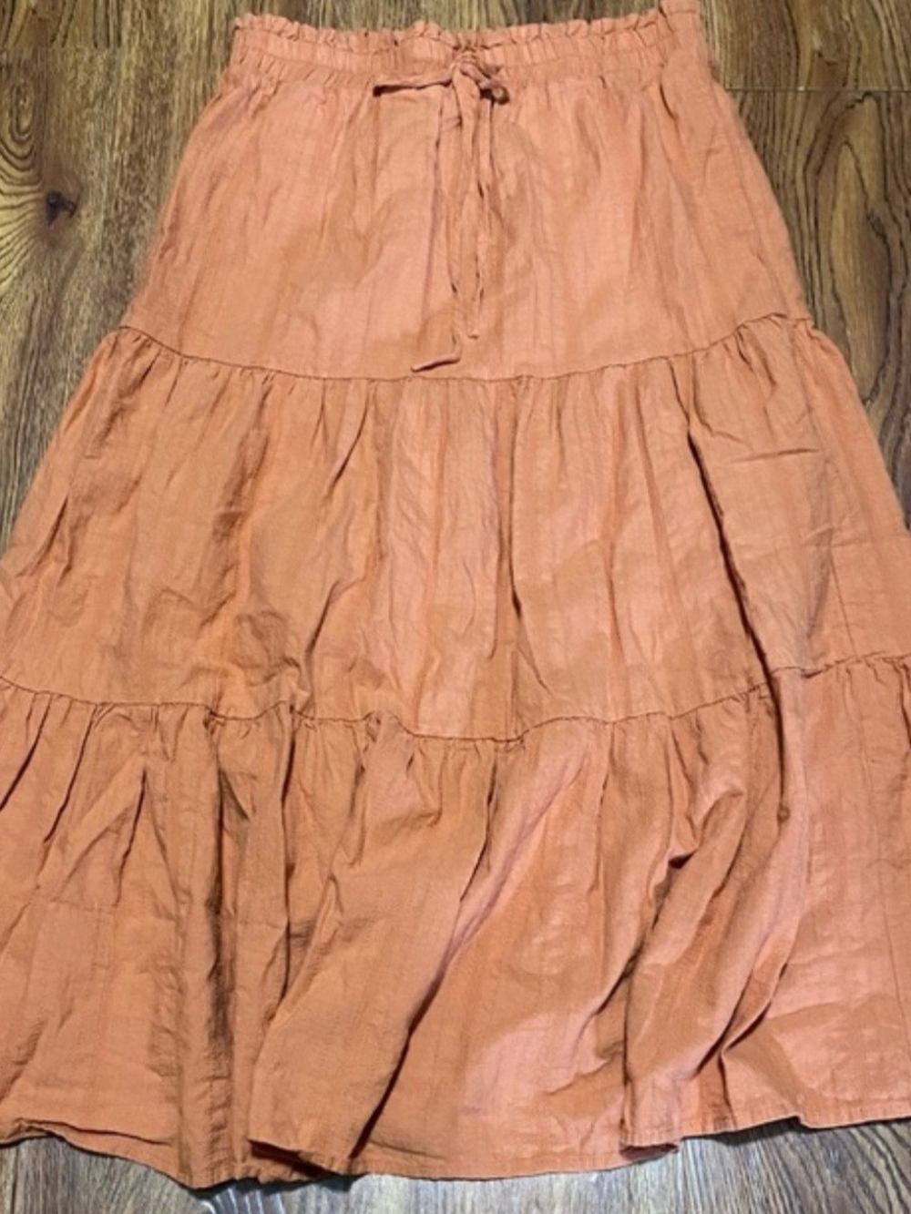 Tiered Rust Midi Skirt - Women - Picture 4 of 6